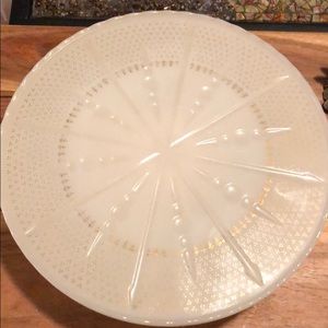 Vintage Anchor Hocking milk glass cake stand